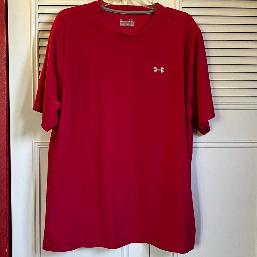 Under Armour Red Regular Heatgear Shirt Sz XL